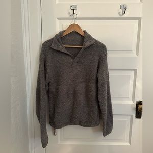 Skims Cozy Knit Pullover in Smoke - Size XXS/XS